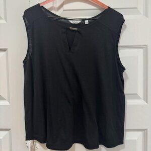Reitmans Black Sleeveless Keyhole Top – Size L